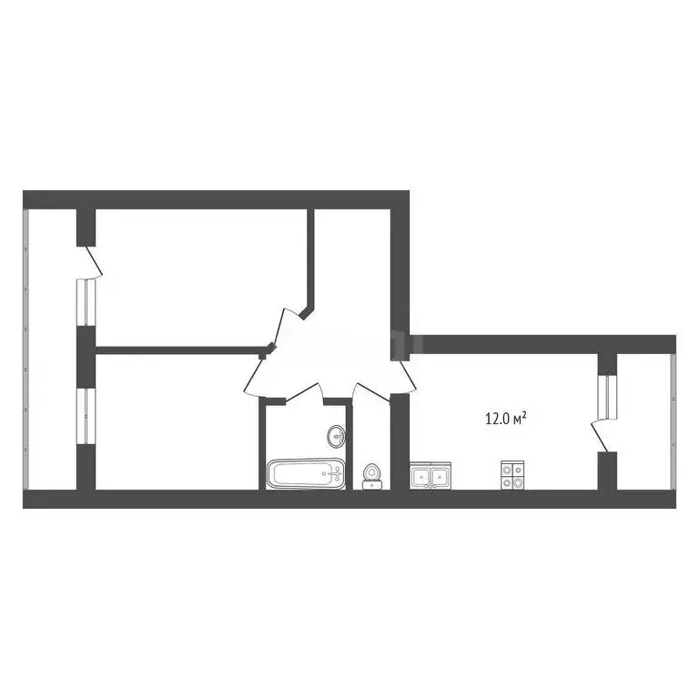 2-комнатная квартира: Великий Устюг, Гледенская улица, 43Г (64.9 м) - Фото 1