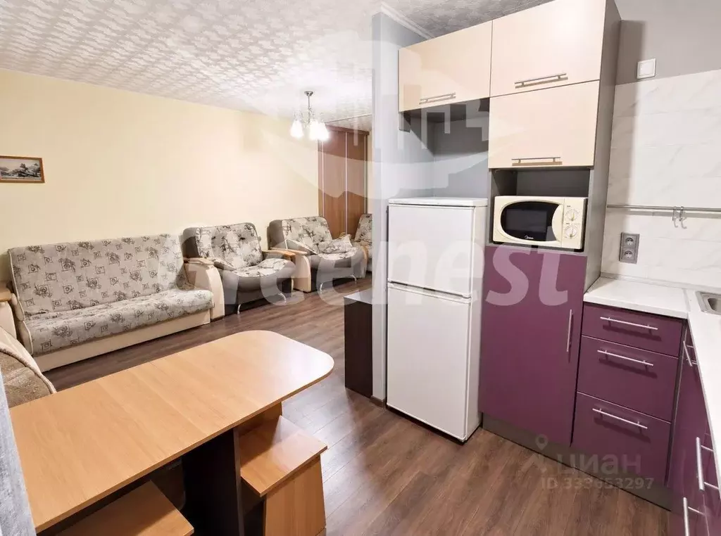Студия Иркутская область, Иркутск Аэрофлотская ул., 1 (31.0 м) - Фото 1