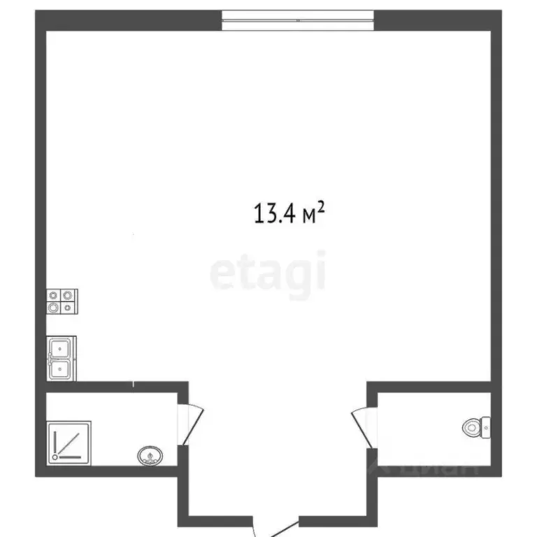 1-к кв. Оренбургская область, Оренбург ул. 9 Января, 51/17 (30.8 м) - Фото 1