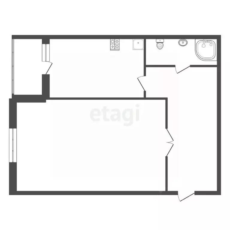 1-к кв. Калужская область, Обнинск ул. Гагарина, 71 (37.6 м) - Фото 2