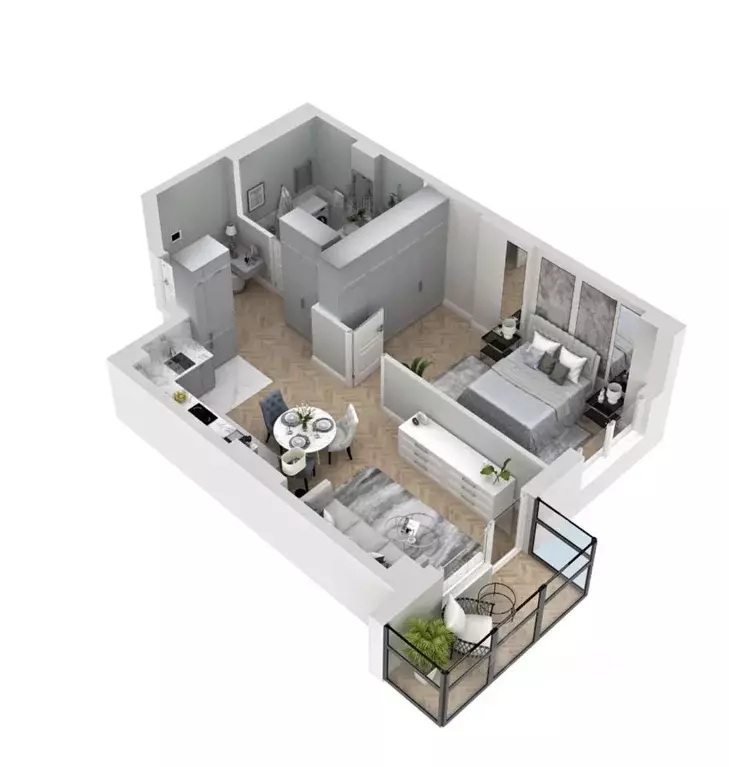 2-к кв. Саха (Якутия), Якутск Вилюйский тракт, 4-й км, 3/1 (46.0 м) - Фото 2