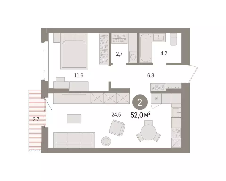 1-комнатная квартира: Екатеринбург, жилой район Сортировочный, ... - Фото 1