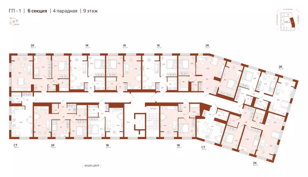 Студия Тюменская область, Тюмень  (28.52 м) - Фото 1