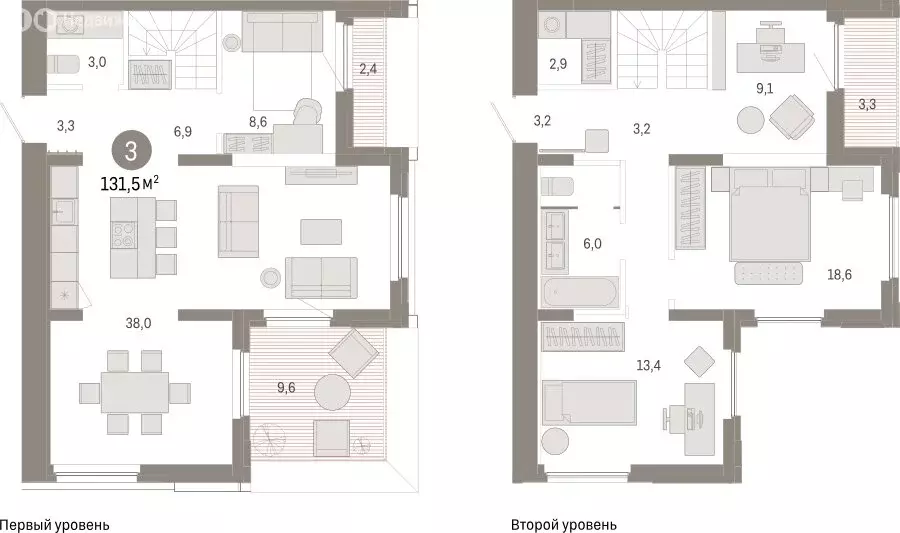 4-комнатная квартира: Тюмень, Мысовская улица, 26к2 (131.48 м) - Фото 1