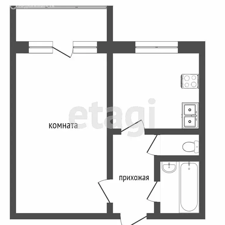 1-комнатная квартира: Челябинск, Тепличная улица, 5 (36 м) - Фото 0