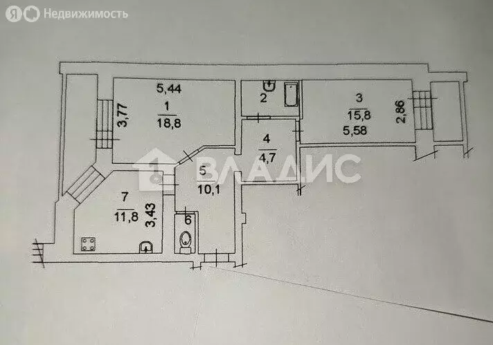 2-комнатная квартира: Вологда, Ленинградская улица, 136 (66.5 м) - Фото 1