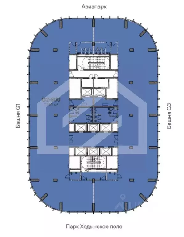 Помещение свободного назначения в Москва Ходынский бул., 20А/2 (1252 ... - Фото 2