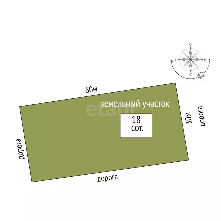 Участок в Останино, улица Соколова (18 м) - Фото 0