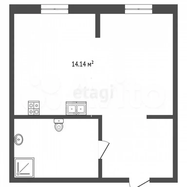 Квартира-студия, 25,9 м, 12/19 эт. - Фото 0