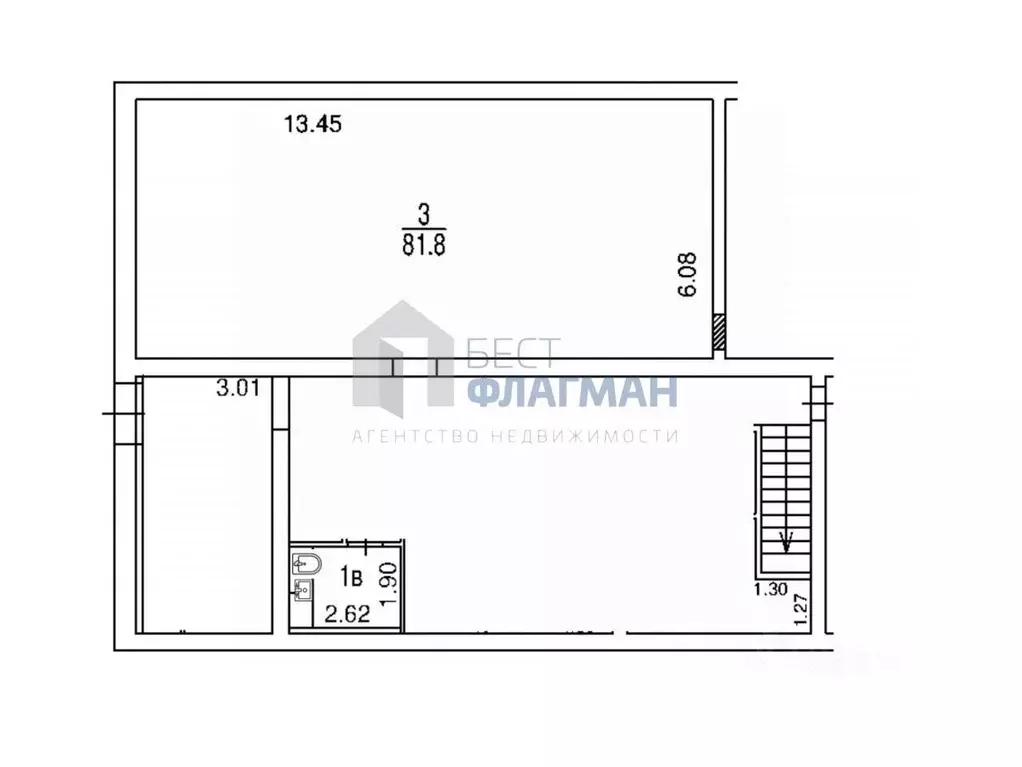 Помещение свободного назначения в Москва ул. Строителей, 13К1 (168 м) - Фото 2