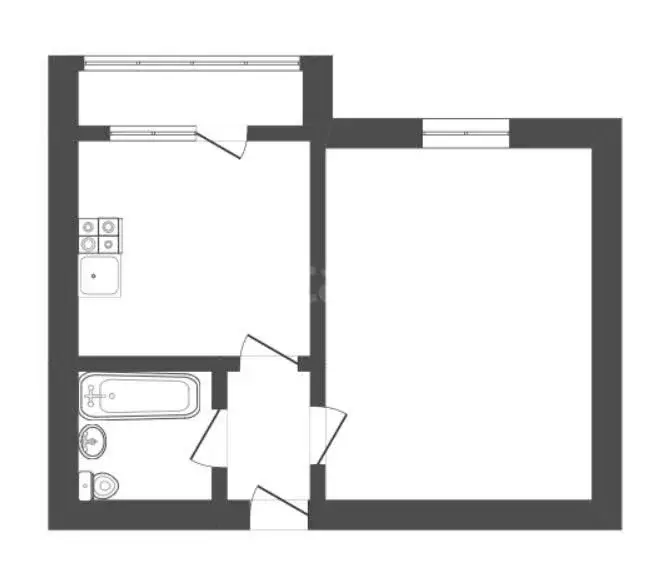 1-комнатная квартира: Борисоглебск, Юго-Восточный микрорайон, 3 (26.8 ... - Фото 1