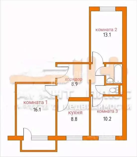 3-к кв. Липецкая область, Липецк просп. Победы, 79 (65.0 м) - Фото 2