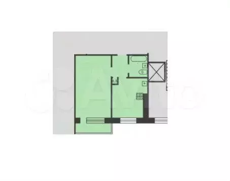 1-к. квартира, 35 м, 4/9 эт. - Фото 0