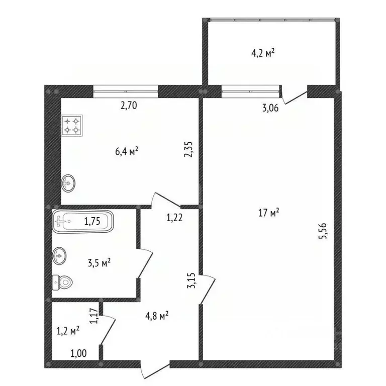 1-к кв. Башкортостан, Уфа Шакша-Южная жилрайон, ул. Гвардейская, 48/1 ... - Фото 2