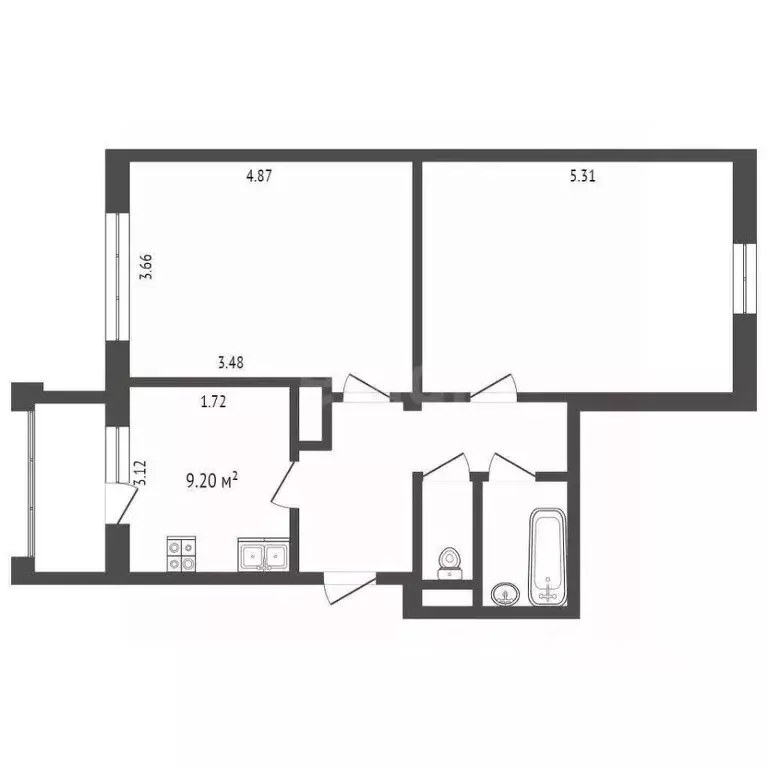 2-к кв. москва пос. рогово, ул. березки, 10к3 (60.2 м) - Фото 0