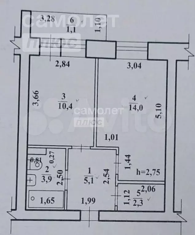 1-к. квартира, 35,7 м, 2/10 эт. - Фото 0