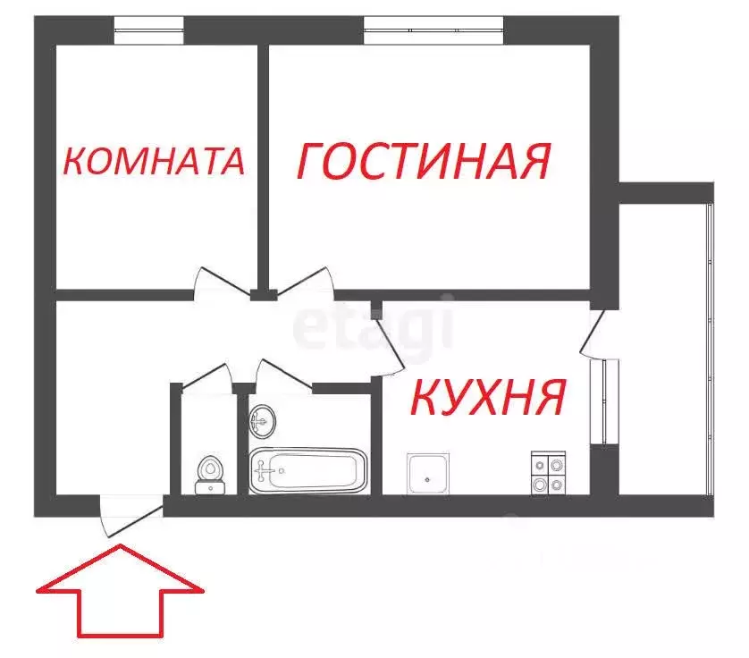 2-к кв. Карелия, Петрозаводск Нойбранденбургская ул., 3к5 (55.0 м) - Фото 1