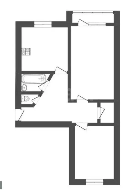 2-комнатная квартира: Борисоглебск, Северный микрорайон, 38 (45.7 м) - Фото 1