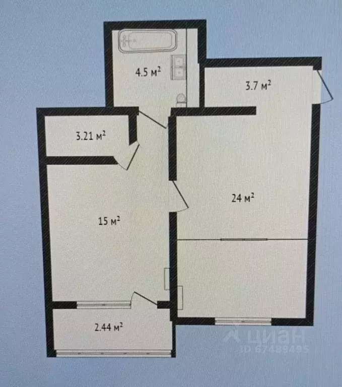 1-к кв. Краснодарский край, Анапа Владимирская ул., 148к2 (59.0 м) - Фото 2