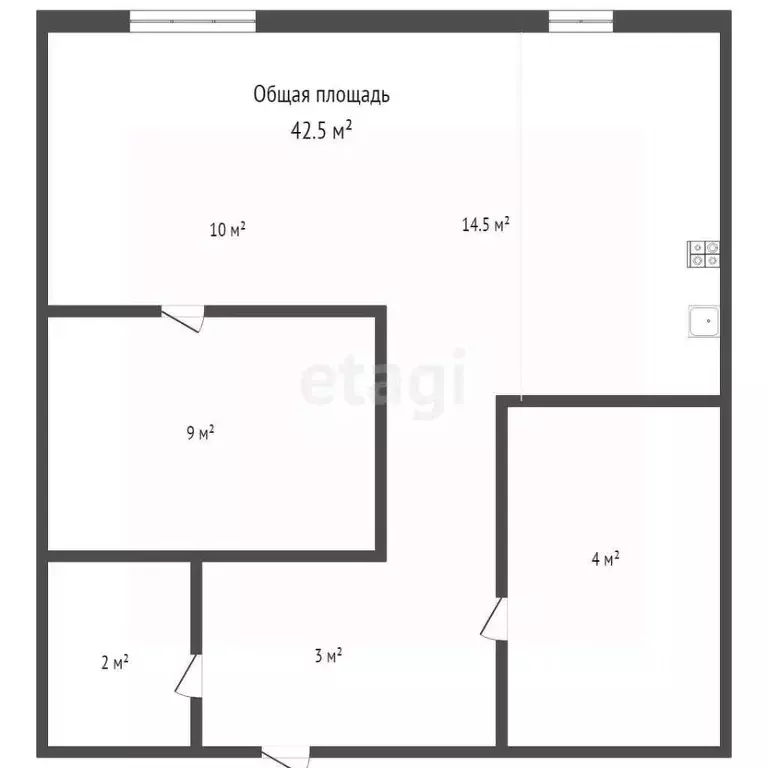 1-к кв. Брянская область, Брянск ул. Брянского Фронта, 30 (42.5 м) - Фото 1