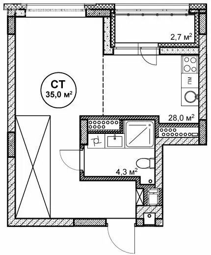 1-комнатная квартира: Нижний Новгород, посёлок Cовхоза Цветы (35 м) - Фото 1