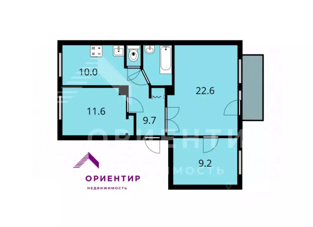 3-к кв. Свердловская область, Екатеринбург ул. Коммунистическая, 107 ... - Фото 2