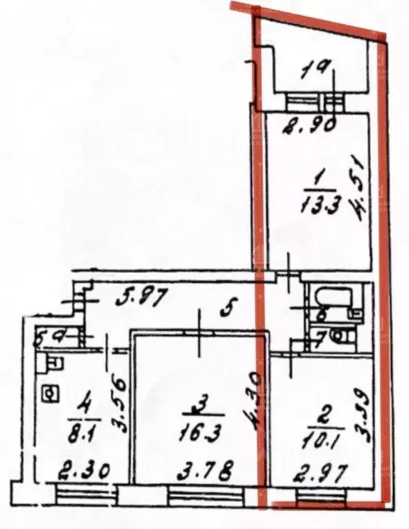 Комната Москва ул. Корнейчука, 36Б (26.2 м) - Фото 1