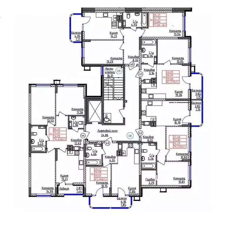 3-к кв. Калининградская область, Калининград ул. Дубовая Аллея (74.99 ... - Фото 1