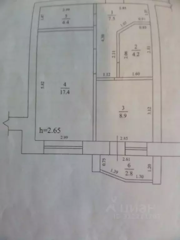 1-к кв. Башкортостан, Иглинский сельсовет, с. Иглино ул. Лесунова, 2 ... - Фото 0