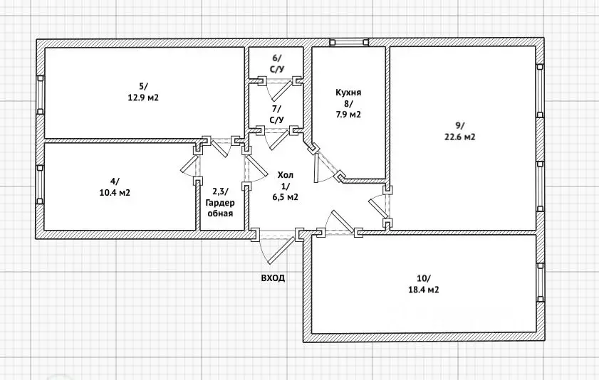 4-к кв. Санкт-Петербург 12-я Васильевского острова линия, 13 (83.4 м) - Фото 2