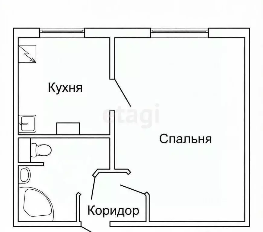 1-к кв. Оренбургская область, Оренбург ул. Перовского, 1А (40.4 м) - Фото 2