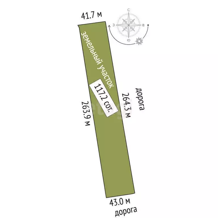 Участок в Бахчисарайский район, село Долинное (117.22 м) - Фото 1