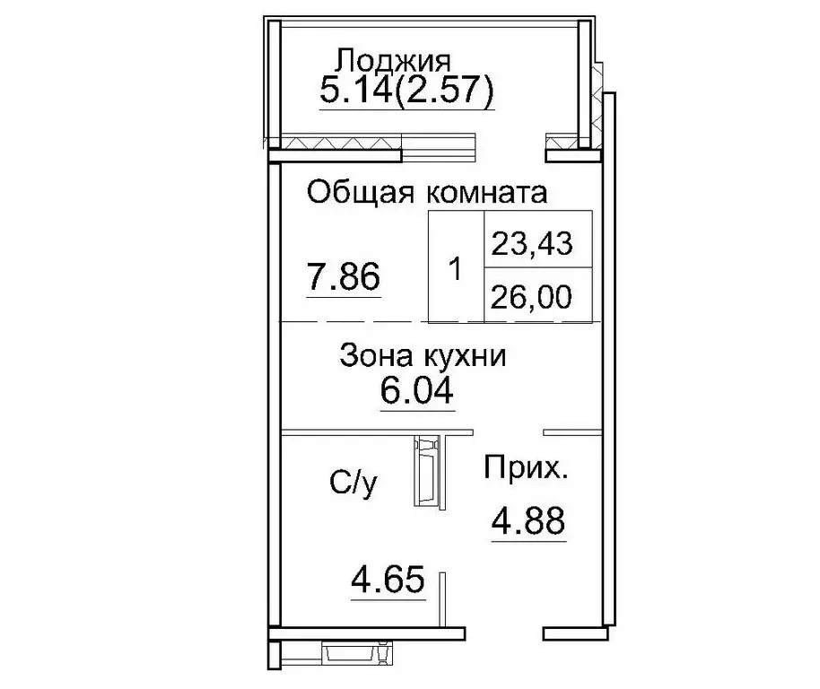 1-комнатная квартира: Новосибирский район, рабочий посёлок Краснообск, ... - Фото 0