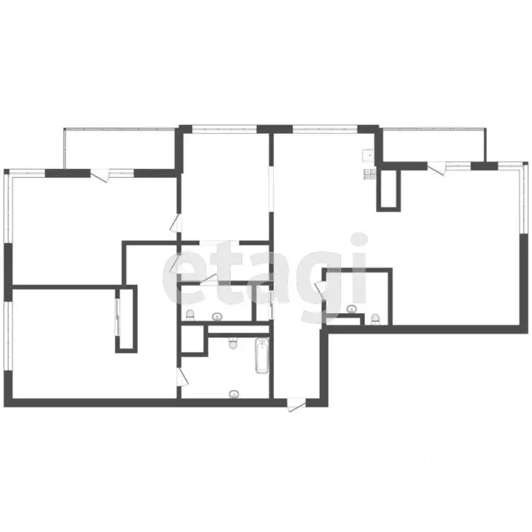 3-к кв. Санкт-Петербург Краснопутиловская ул., 113К1 (119.7 м) - Фото 1