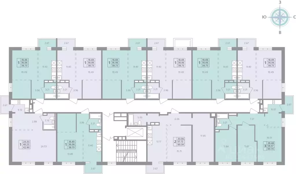 1-к кв. Иркутская область, Иркутск ул. Калинина, 42 (38.73 м) - Фото 2