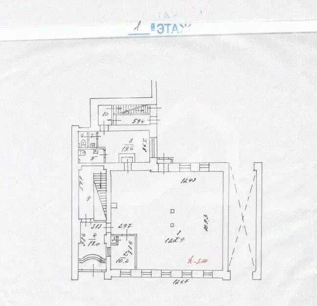 Помещение свободного назначения в Москва пер. 1-й Вышеславцев, 6 (1100 ... - Фото 2