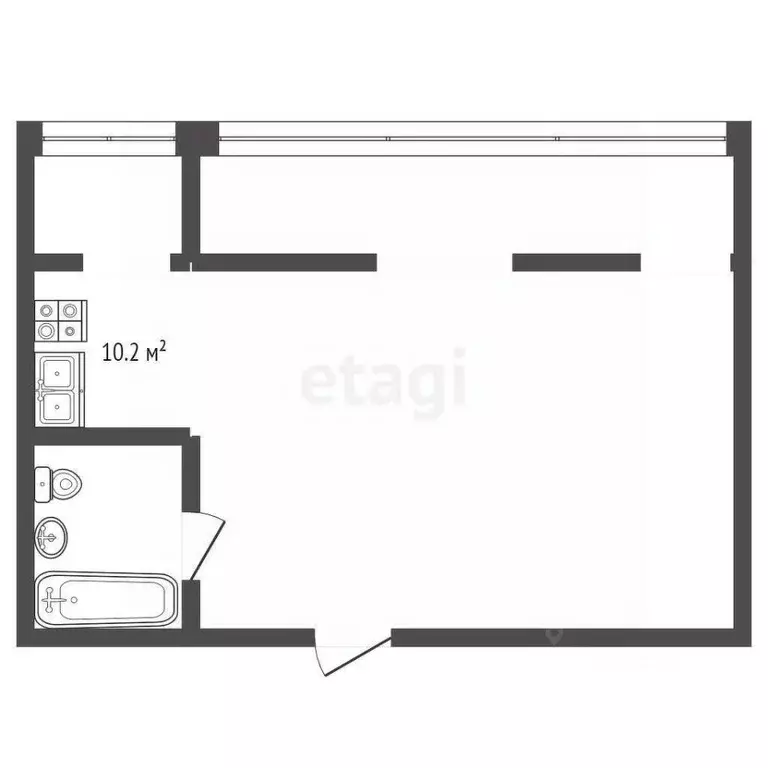 1-к кв. Крым, Бахчисарай ул. Грузинова, 61 (39.5 м) - Фото 2