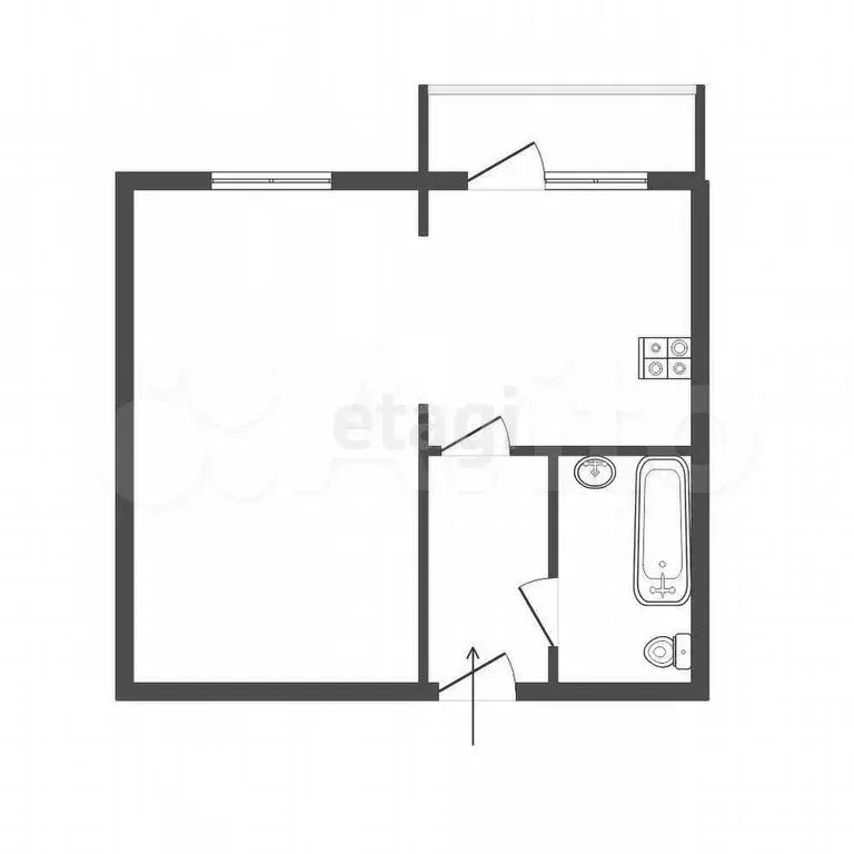 1-к. квартира, 40 м, 12/14 эт. - Фото 0