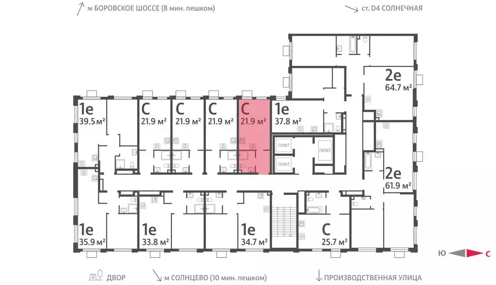 Квартира-студия: Москва, ЖК Лучи, 2-й этап, к8 (21.9 м) - Фото 1