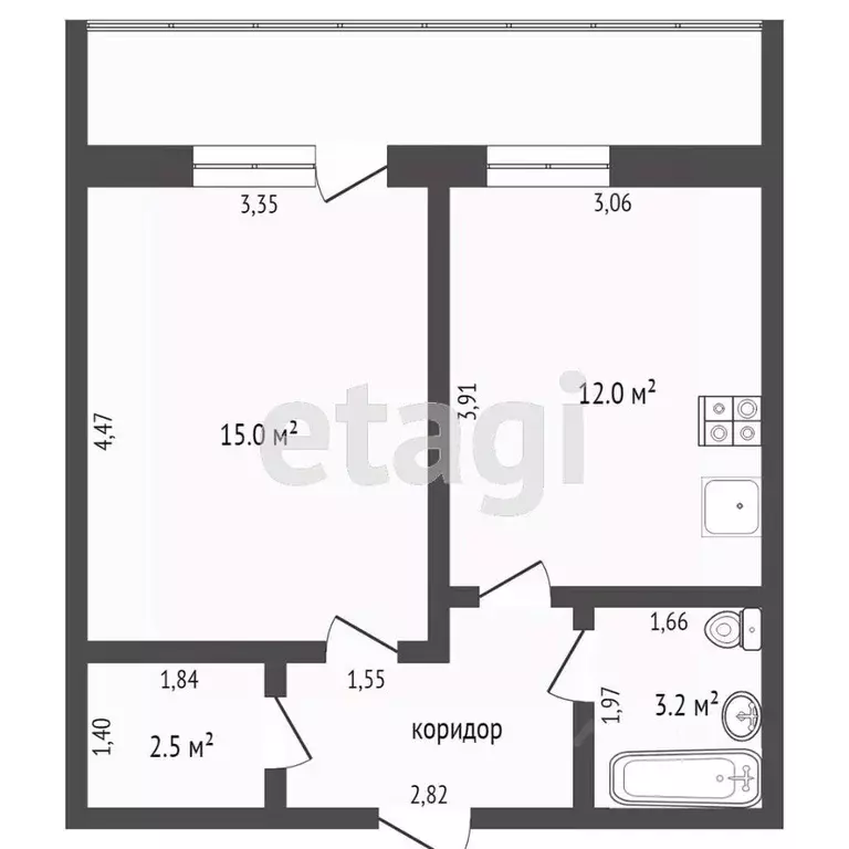 1-к кв. Тюменская область, Тюмень бул. Бориса Щербины, 13 (37.4 м) - Фото 1