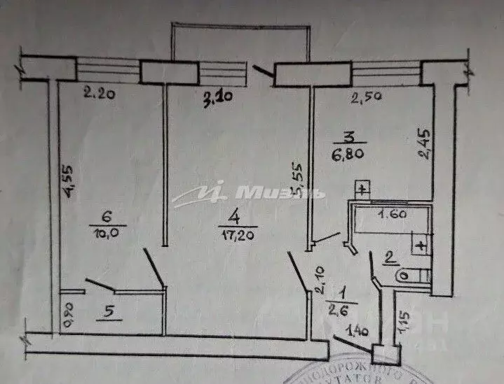 2-к кв. Крым, Симферополь ул. Гайдара, 4 (42.3 м) - Фото 2