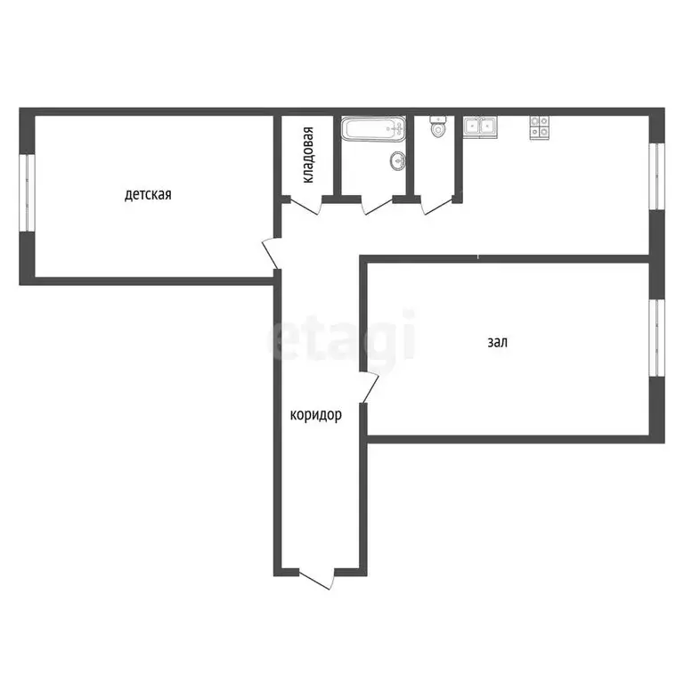 2-комнатная квартира: Шилка, улица Балябина, 65 (52.2 м) - Фото 0