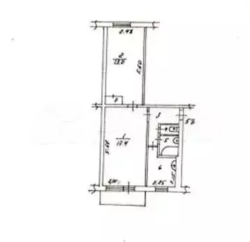 аукцион: 2-к. квартира, 44,3 м, 5/5 эт. - Фото 0