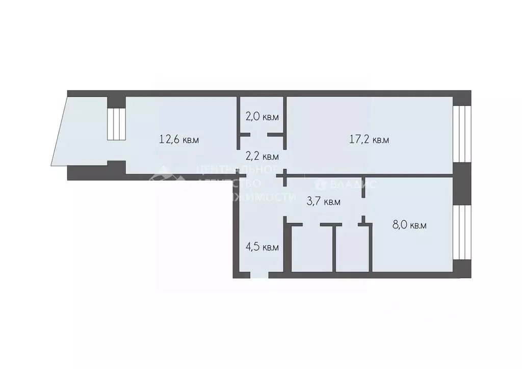 2-к кв. Рязанская область, Рязань Интернациональная ул., 27к3 (54.5 м) - Фото 2