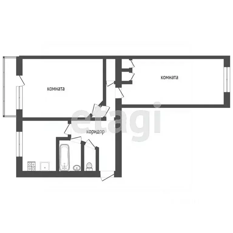 2-к кв. Смоленская область, Смоленск Автозаводская ул., 19 (44.0 м) - Фото 2