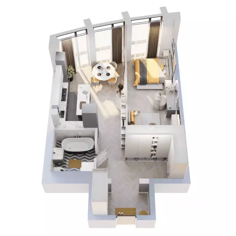 1-к кв. Иркутская область, Иркутск наб. Верхняя (50.85 м) - Фото 0