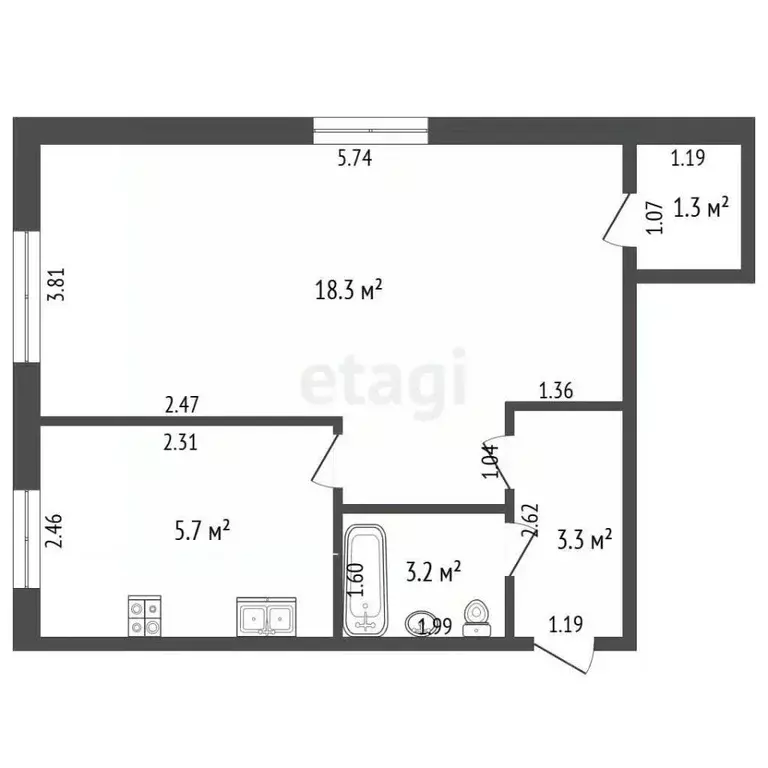 1-к кв. Забайкальский край, Чита ул. Ленина, 25 (32.0 м) - Фото 2