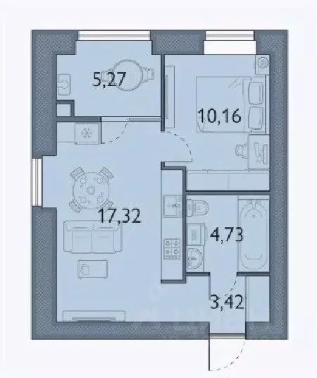 1-к кв. Брянская область, Брянский район, пос. Мичуринский, ... - Фото 0