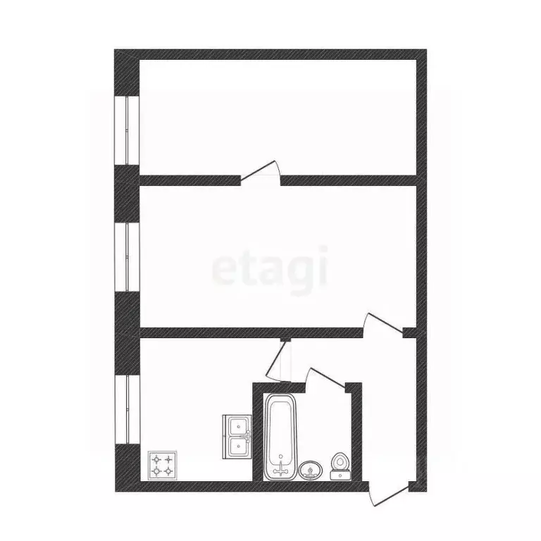 2-к кв. Амурская область, Благовещенск Зейская ул., 111 (44.0 м) - Фото 1