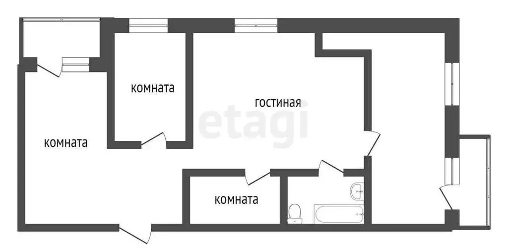 4-комнатная квартира: Тобольск, 10-й микрорайон, 46 (126 м) - Фото 1